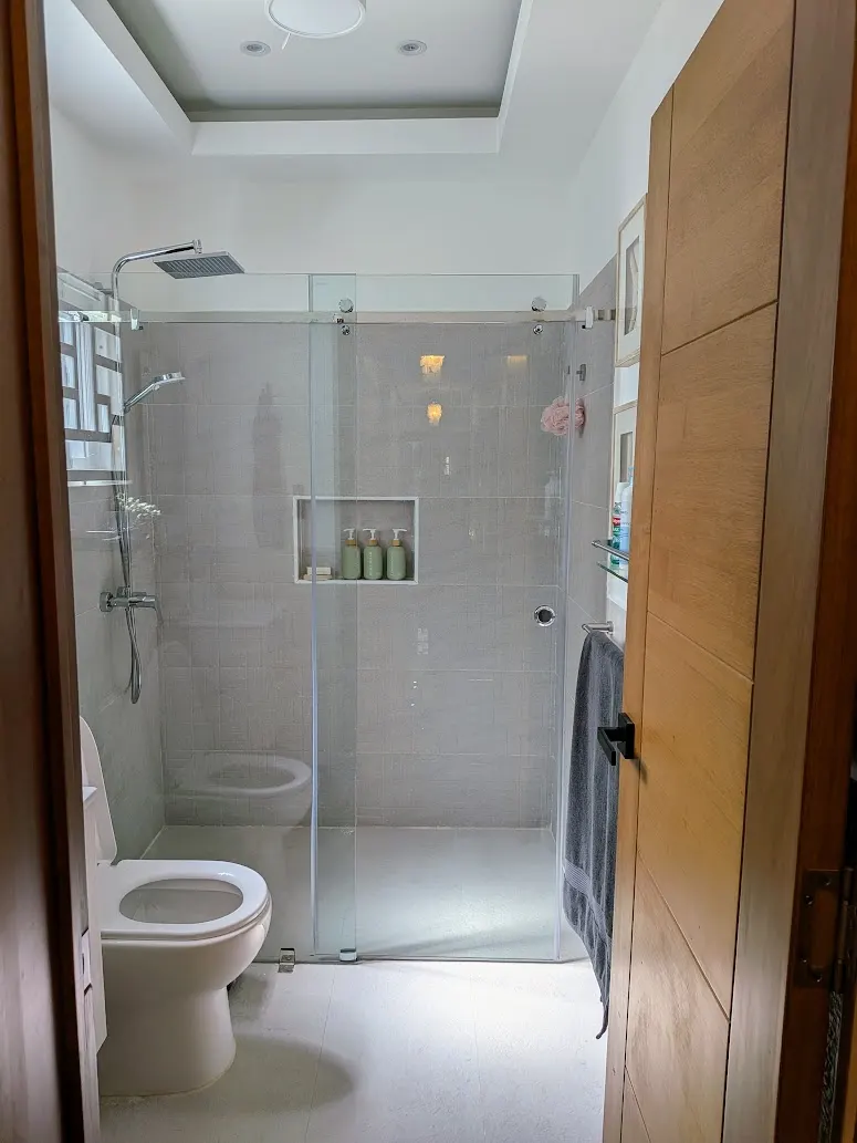 One of the bathrooms