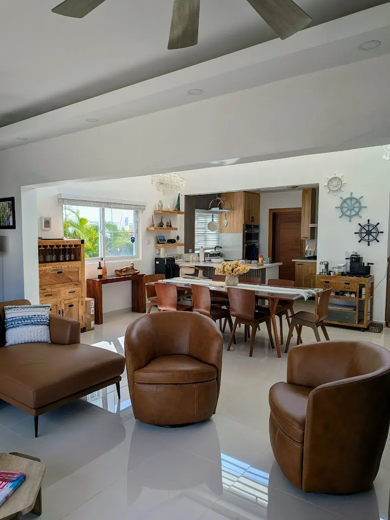 The dining area