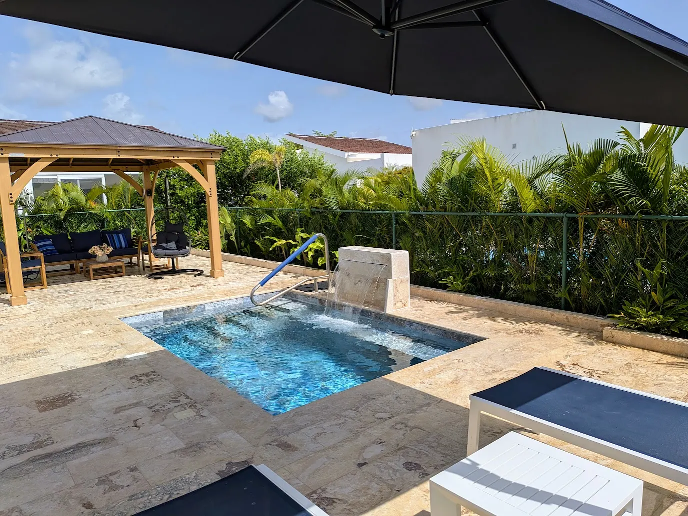 Loungers on the pool deck